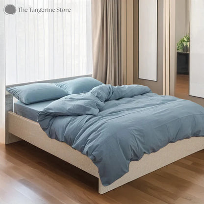 Pure Cotton Duvet Cover Sets | 3 Piece Duvet Cover Set | Pre-washed | 400 TC Cotton Sateen | Ultra Soft | Luxury Bedding