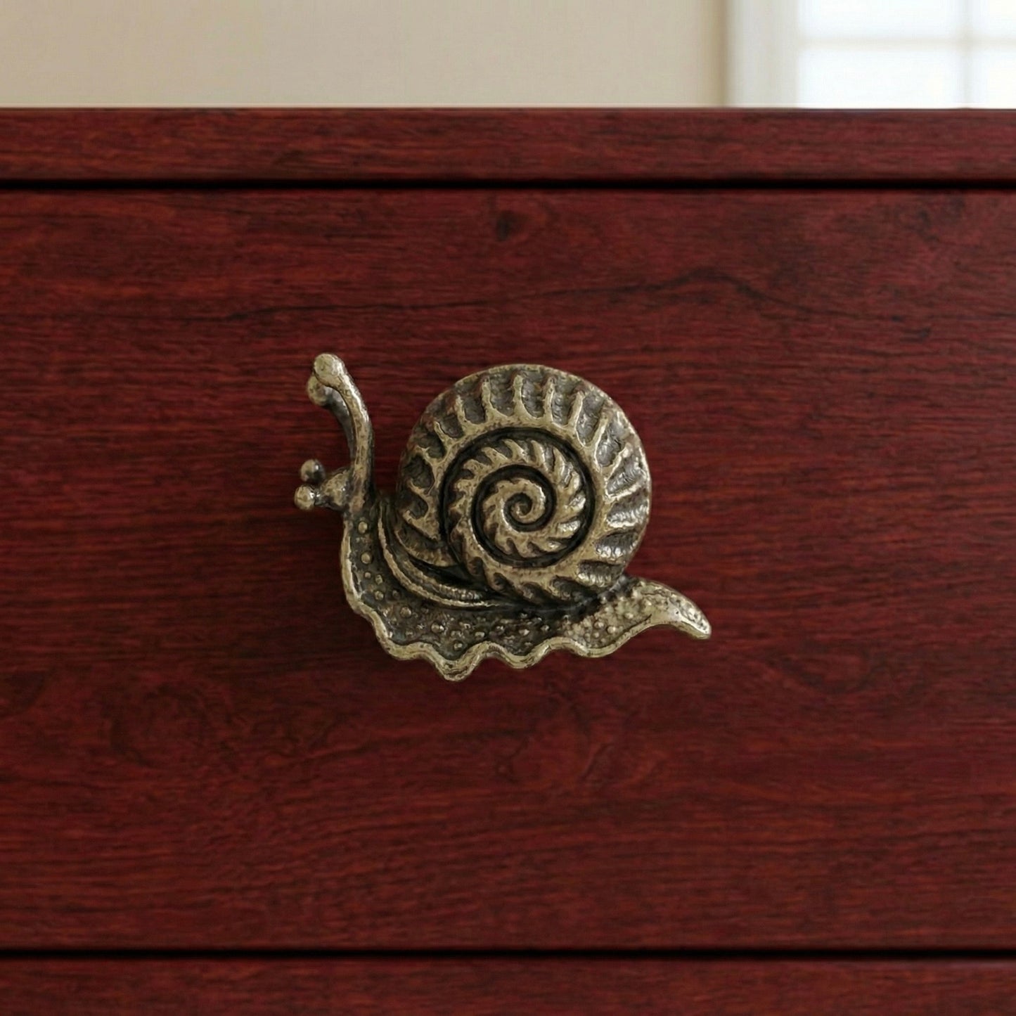 Antique Brass Snail Drawer Knobs