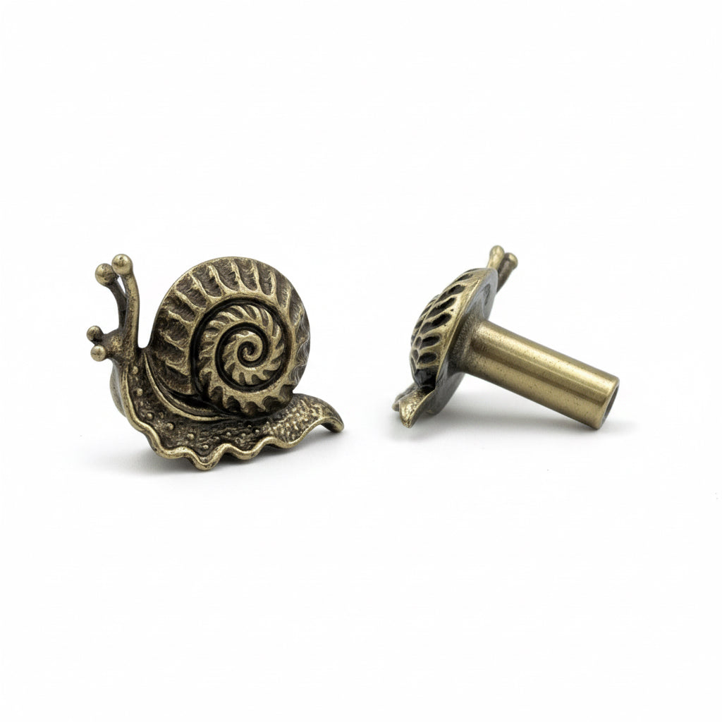 Antique Brass Snail Drawer Knobs
