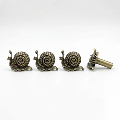 Antique Brass Snail Drawer Knobs
