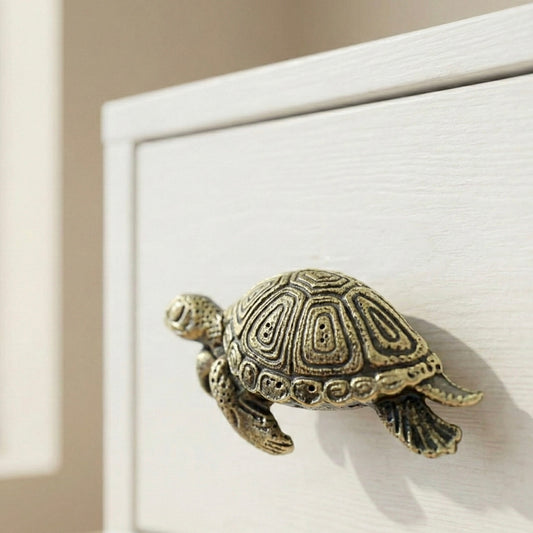 Antique Brass Turtle Drawer Knobs