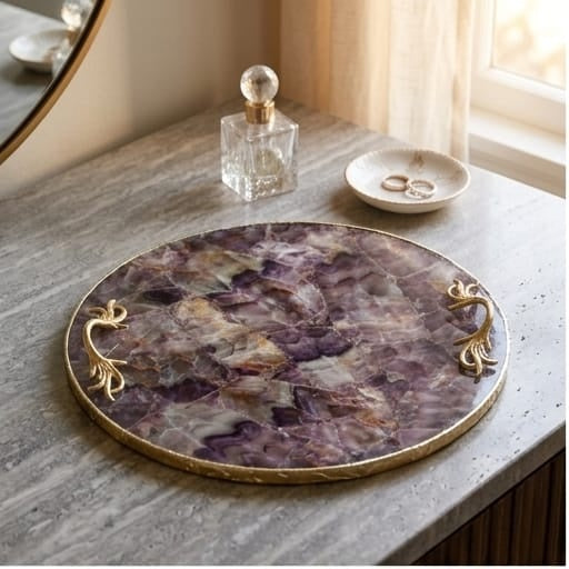 Amethyst Round Tray