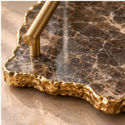 Large Smoky Grey Agate Organic Edge Tray
