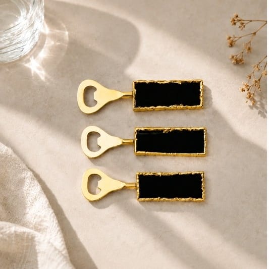 Black Agate Bottle Openers – Set of 3