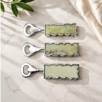 White Marble Bottle Openers – Set of 3