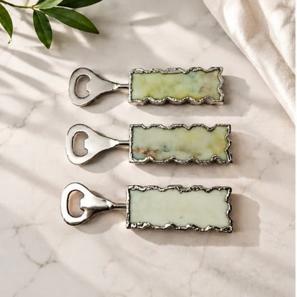 White Marble Bottle Openers – Set of 3