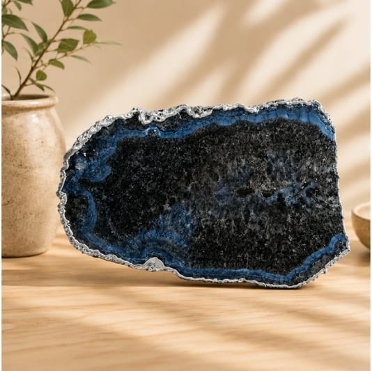Black & Blue Agate Cheese Platter
