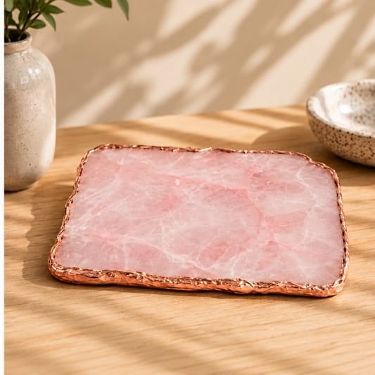 Rose Quartz Large Slab Cheese Platter