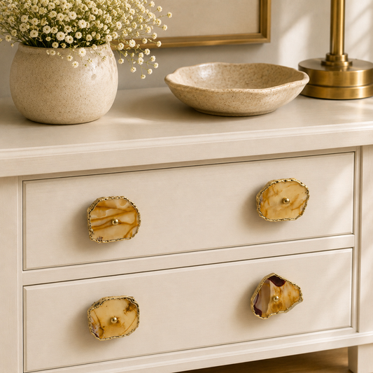 Mookaite Agate Cabinet Pulls - Set of 6