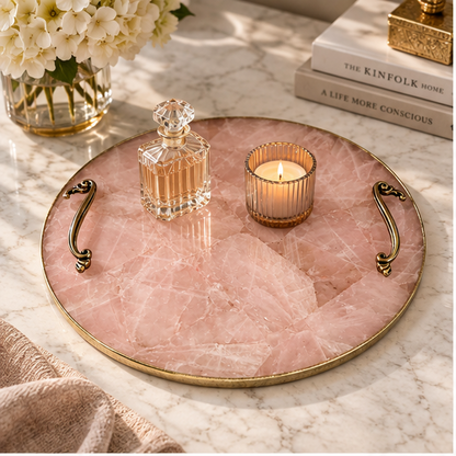 Rose Quartz Round Tray