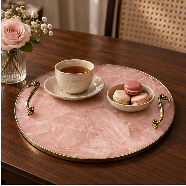 Rose Quartz Round Tray