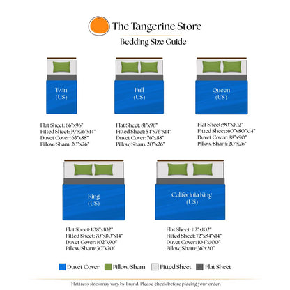 Embroidered Edge Moss Green 100% Pure Linen | Linen Cotton Mix | 3 Piece Duvet Cover Set | 4 Piece Sheet Set | Handmade | Pre-washed | Soft