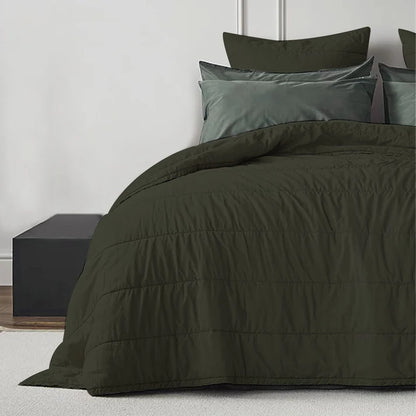 Broad Channel Stitch - Pure Linen Quilt Sets