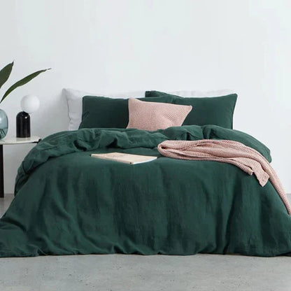 Pure Cotton Duvet Cover Sets | 3 Piece Duvet Cover Set | Pre-washed | 400 TC Cotton Sateen | Ultra Soft | Luxury Bedding