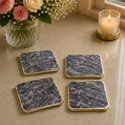 Lepidolite Coasters – Set of 4