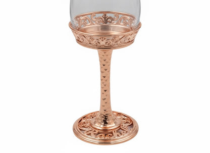 Personalised wine glasses set | electro-formed metal base in gold, silver or antique | set of 2 or 4