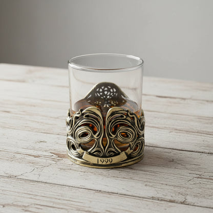 Personalized Skull Whisky Glass | Custom Engraved Whiskey Glass with Skull Holder | Gothic Gift