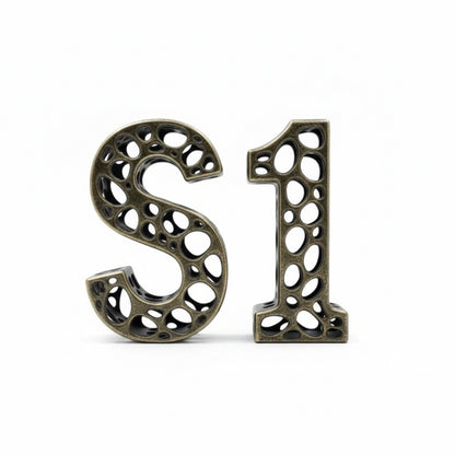 Personalized Nickel Alphabet Letters | Modern Openwork Metal Monogram | Custom Initial Decor | Freestanding Letter Sculpture | Personalized Gift