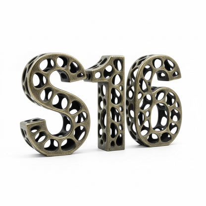 Personalized Nickel Alphabet Letters | Modern Openwork Metal Monogram | Custom Initial Decor | Freestanding Letter Sculpture | Personalized Gift