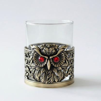 Set of 2 & Set of 4 - Owl Hand Whisky Glasses | Juice Glasses | Drinkware | Statement Barware | Halloween Glasses | Gold, Silver or Antique Finish