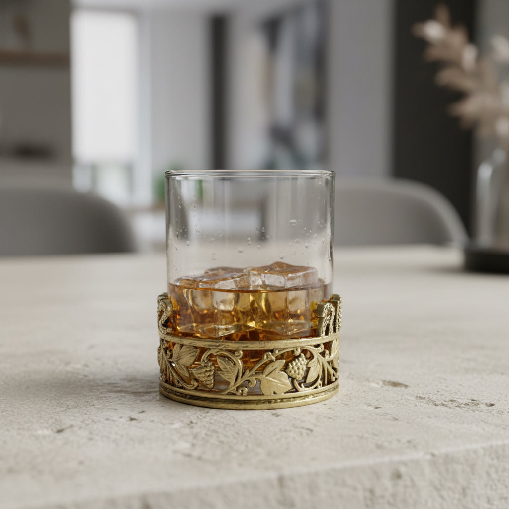 Custom Whiskey Glasses | Personalized Whisky Glass Set with Crystal Initial Design