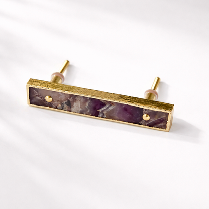 Set of 4 Amethyst Agate Handle/Pull/Barbarella