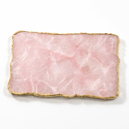 Large Rose Quartz Agate Cheese Platter/Tray/Personalised Momentos/Sign Boards 10"x15"