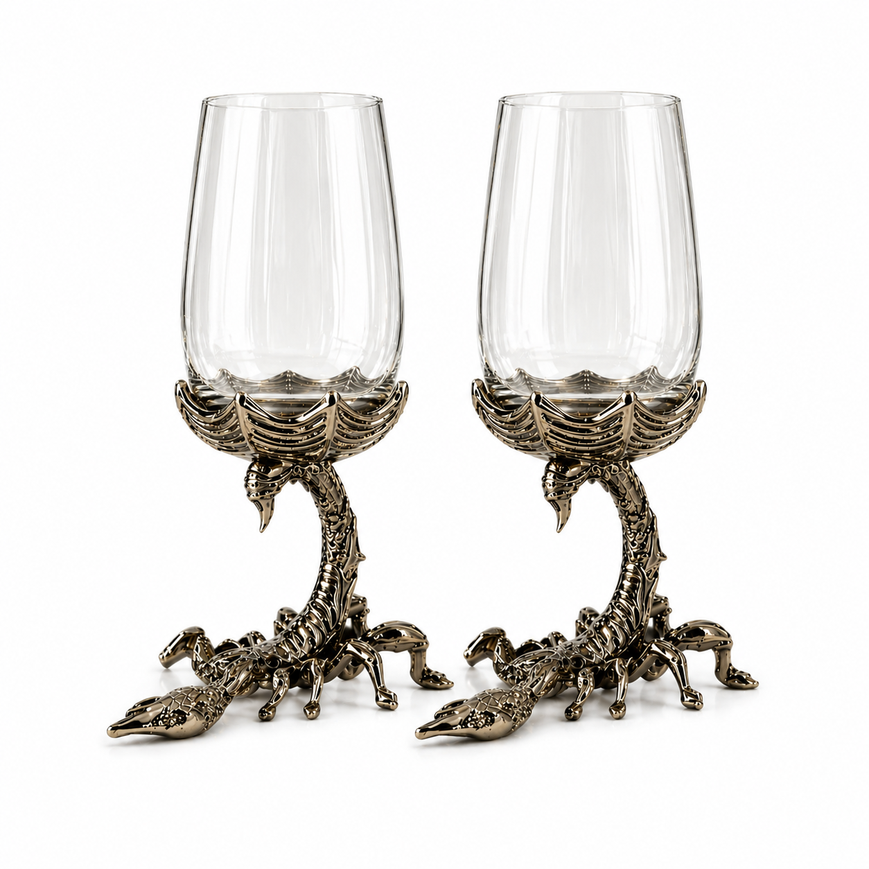 Scorpion Wine Glasses | Designer Statement Drinkware  | Set of 2 / Set of 4