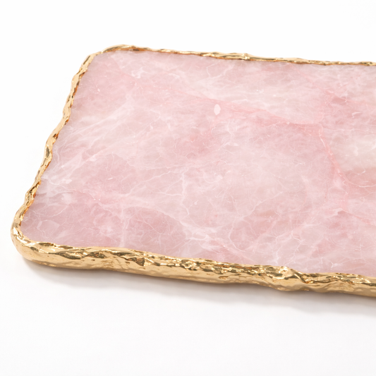 Large Rose Quartz Agate Cheese Platter/Tray/Personalised Momentos/Sign Boards 10"x15"