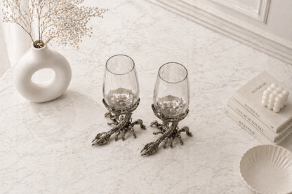 Scorpion Wine Glasses | Designer Statement Drinkware  | Set of 2 / Set of 4