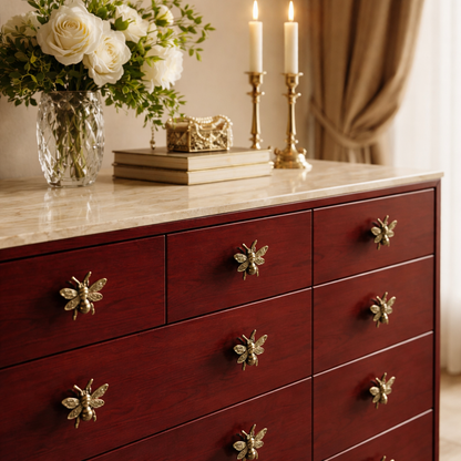 Antique Brass Bumble Bee Drawer Knobs