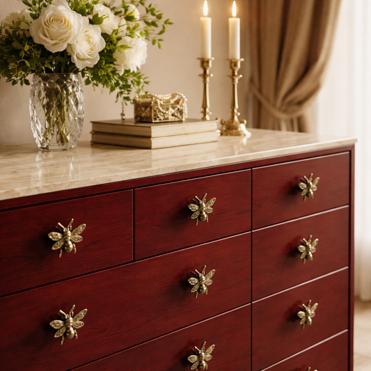 Bumble Bee Brass Cabinet Knobs – Set of 2 or 4