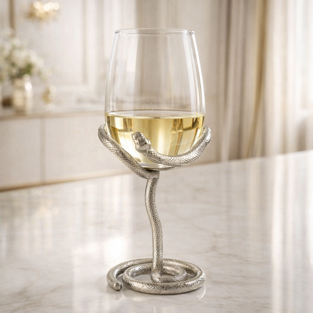 Snake Wine Glasses | Designer Statement Drinkware  | Set of 2 / Set of 4