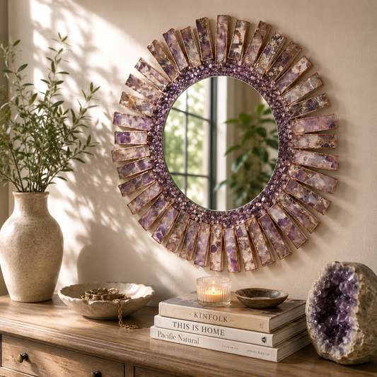 Amethyst Starburst Mirror