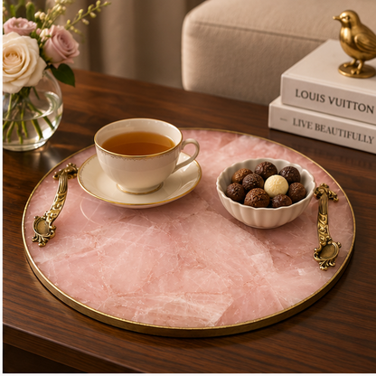 Rose Quartz Round Tray