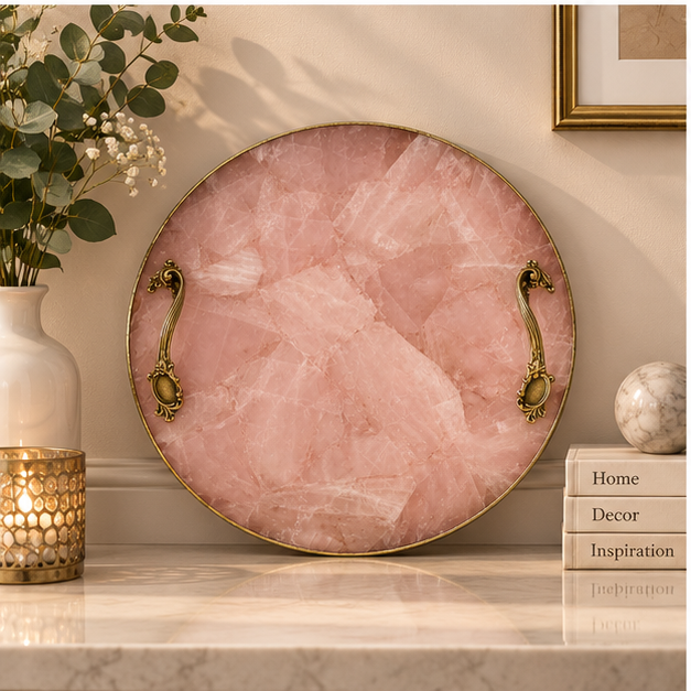 Rose Quartz Round Tray