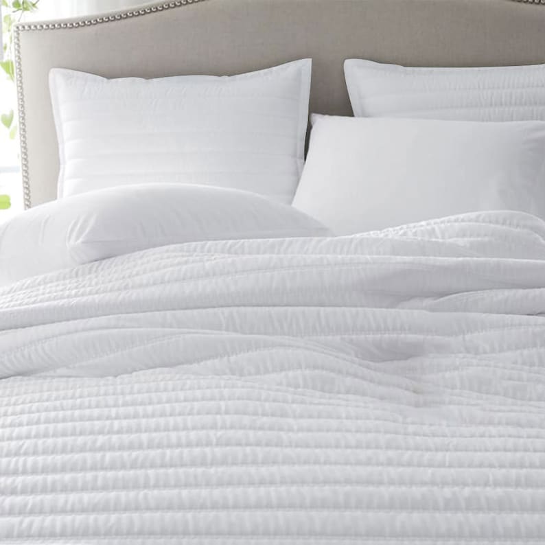 Channel stitch - Pure Linen Quilt Sets