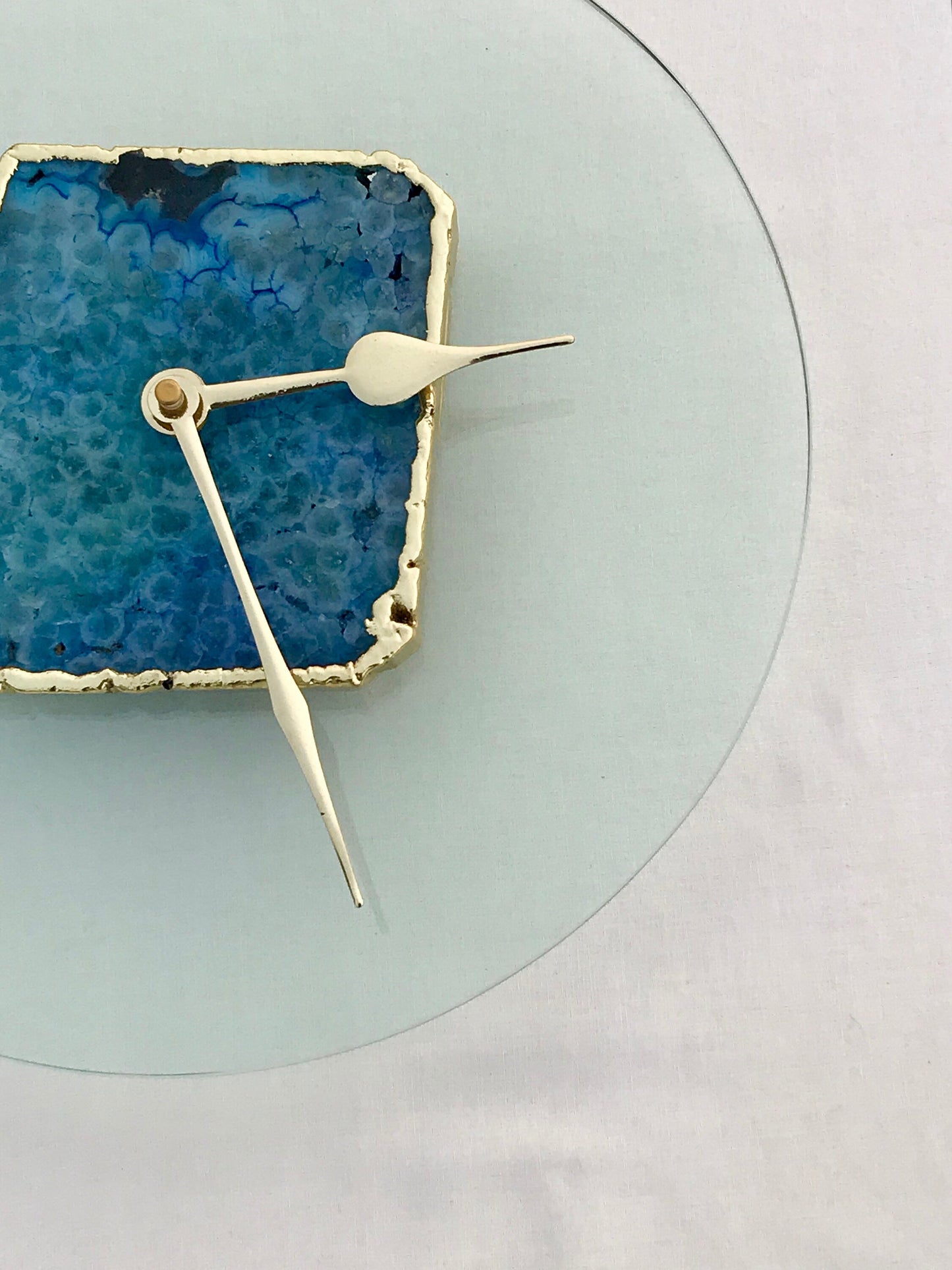 10" Glass Agate Wall Clock/Personalised Momento
