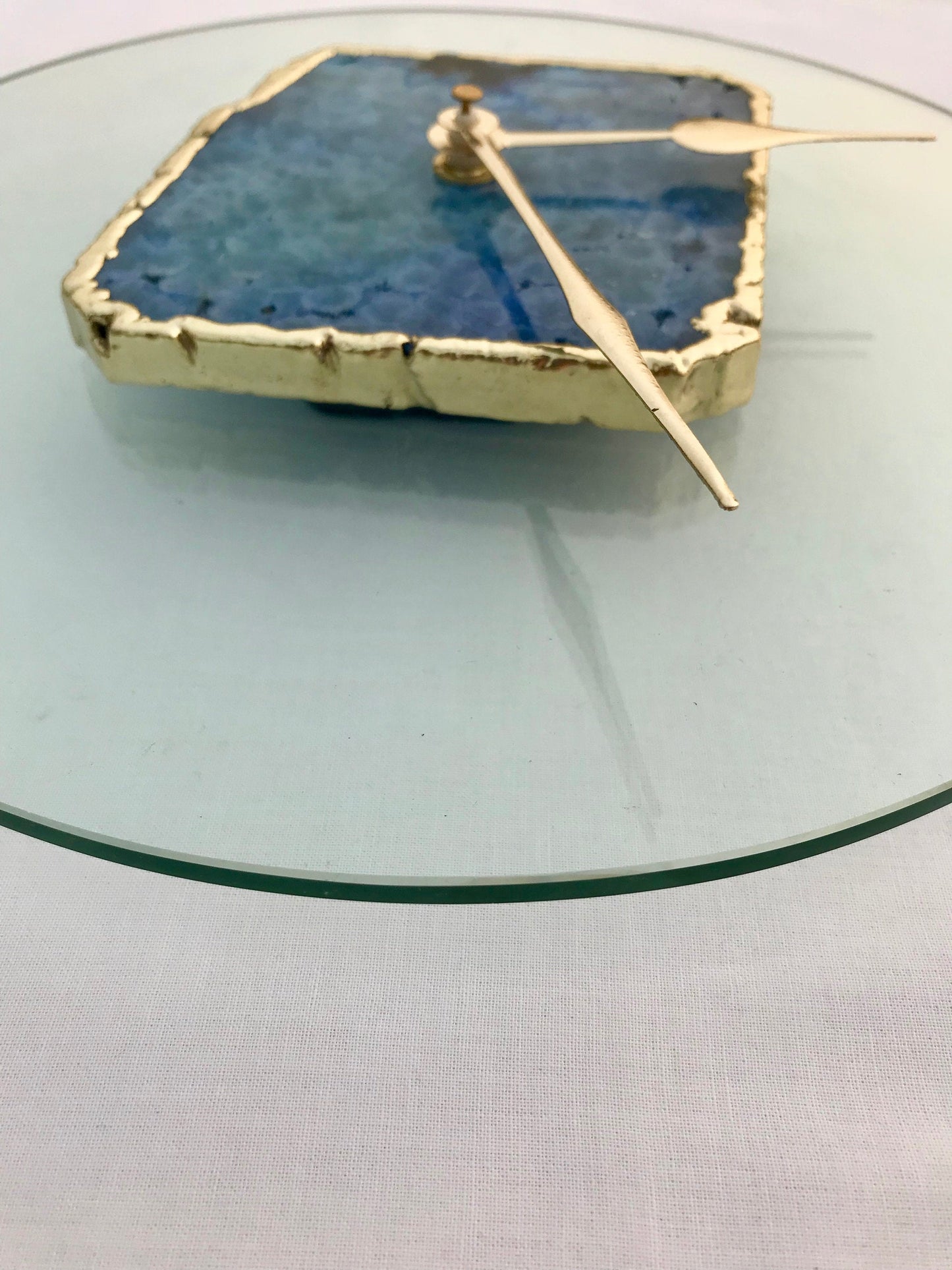 10" Glass Agate Wall Clock/Personalised Momento