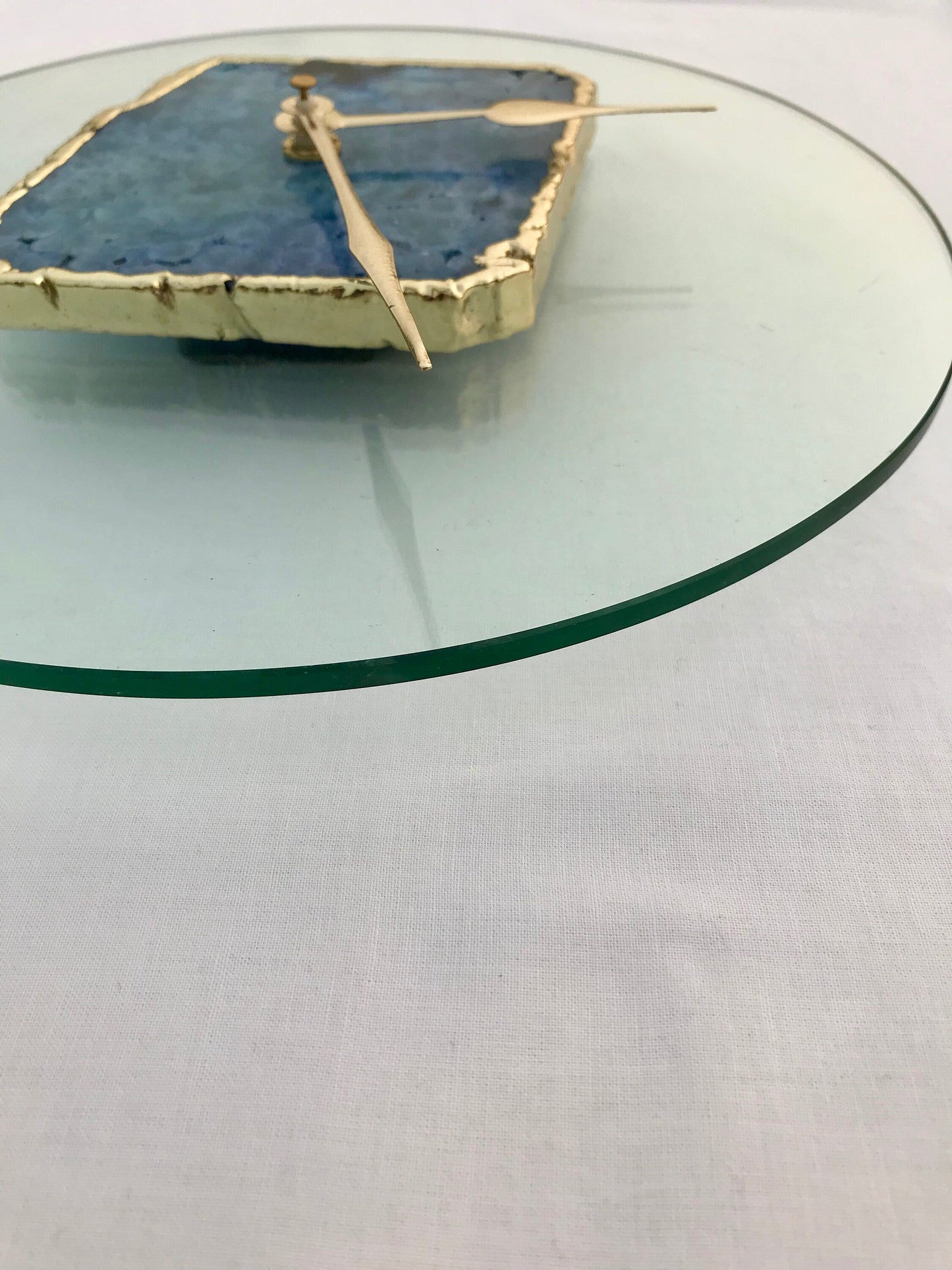 10" Glass Agate Wall Clock/Personalised Momento