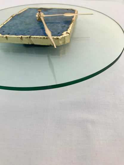 10" Glass Agate Wall Clock/Personalised Momento