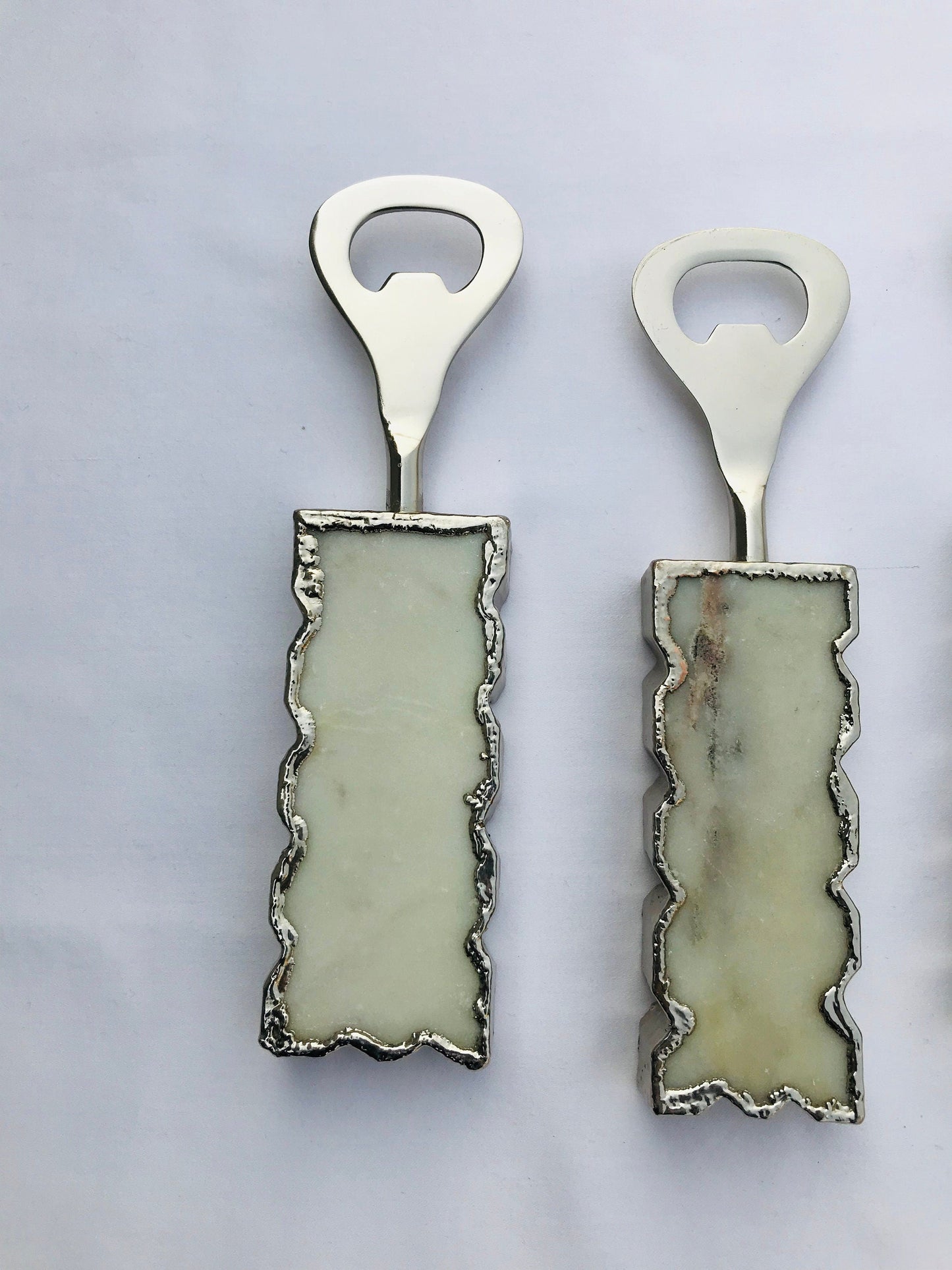Set of 3 White Marble Bottle Openers