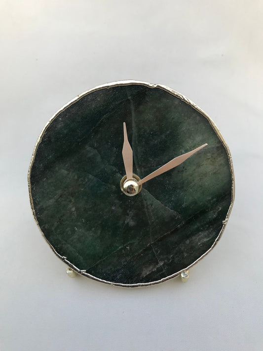 Sage Green Agate Desk/Wall Clock/Personalised Momento