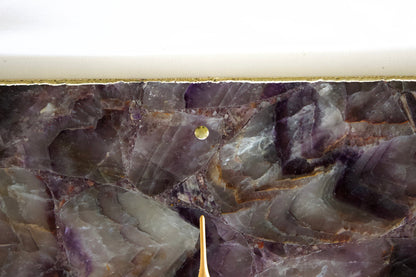 Amethyst Agate Wall Clock | Square