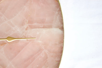 Rose Quartz Agate Wall Clock | Circular
