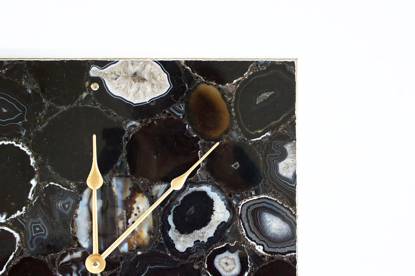 Black Agate Wall Clock | Square