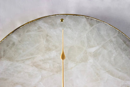 White Agate Wall Clock | Circular
