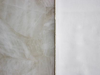White Agate Wall Clock | Square