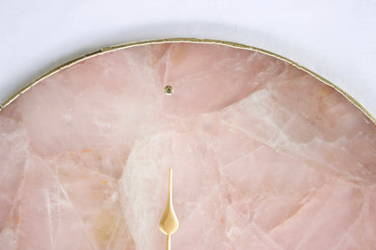 Rose Quartz Agate Wall Clock | Circular