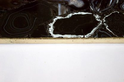 Black Agate Wall Clock | Square